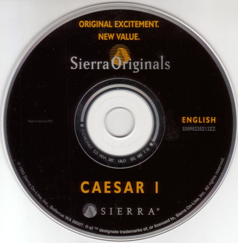 Media for Caesar (DOS) (Sierra Originals release)