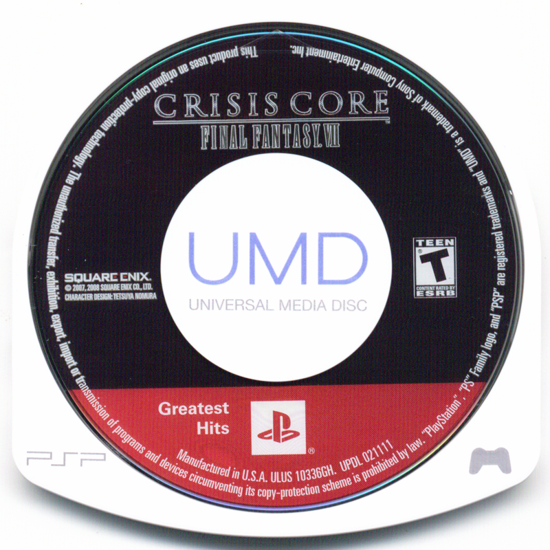 Media for Crisis Core: Final Fantasy VII (PSP) (Greatest Hits)