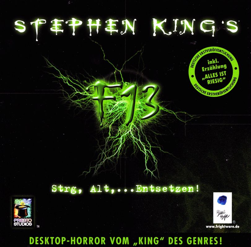 Other for Stephen King's F13: Ctrl, Alt, ...Shiver (Macintosh and Windows): Jewel Case - Front