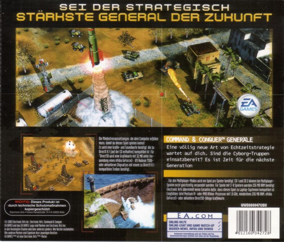 Other for Command & Conquer: Generals (Windows) (Software Pyramide release (censored version)): Jewel Case - Back