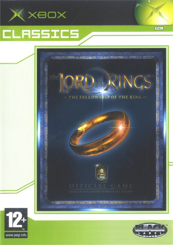 Front Cover for The Lord of the Rings: The Fellowship of the Ring (Xbox) (Xbox Classics release)