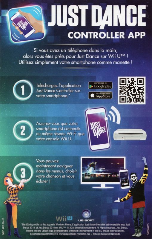 Advertisement for Just Dance 2016 (Wii U): Front