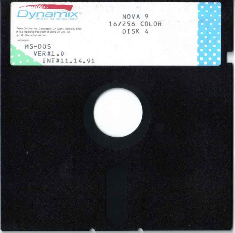 Media for Nova 9: The Return of Gir Draxon (DOS) (International dual-media release): 5.25" Disk 4/4