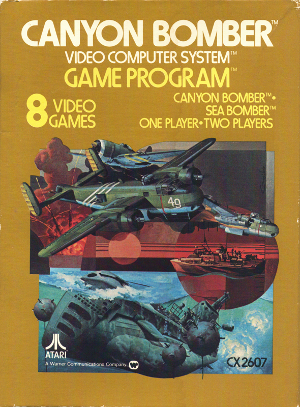 Front Cover for Canyon Bomber (Atari 2600) (Version with copyright on cart)