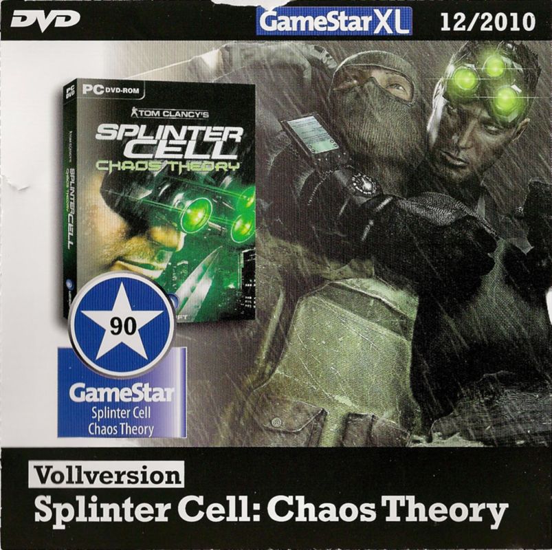 Front Cover for Tom Clancy's Splinter Cell: Chaos Theory (Windows) (GameStar XL 12/2010 covermount)