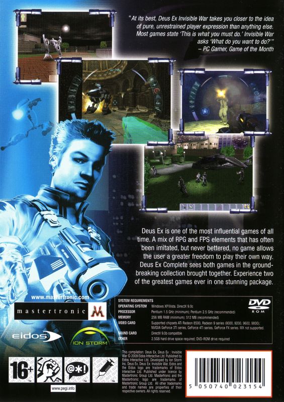 Back Cover for Deus Ex: Complete (Windows)