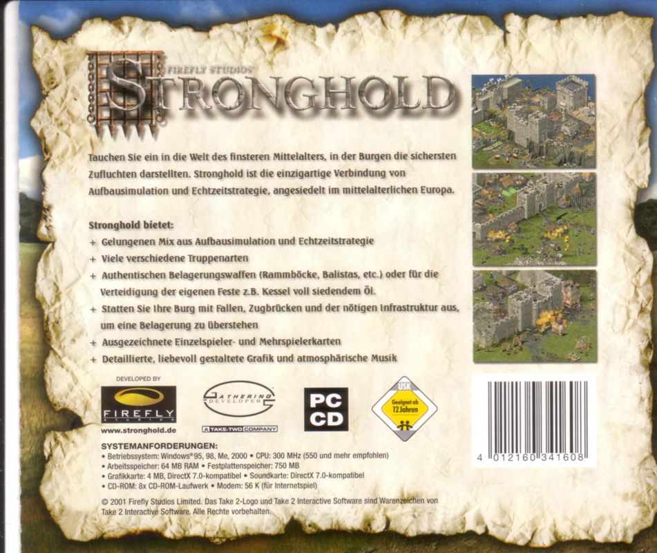 Other for FireFly Studios' Stronghold (Windows) (Software Pyramide release): Jewel Case - Back