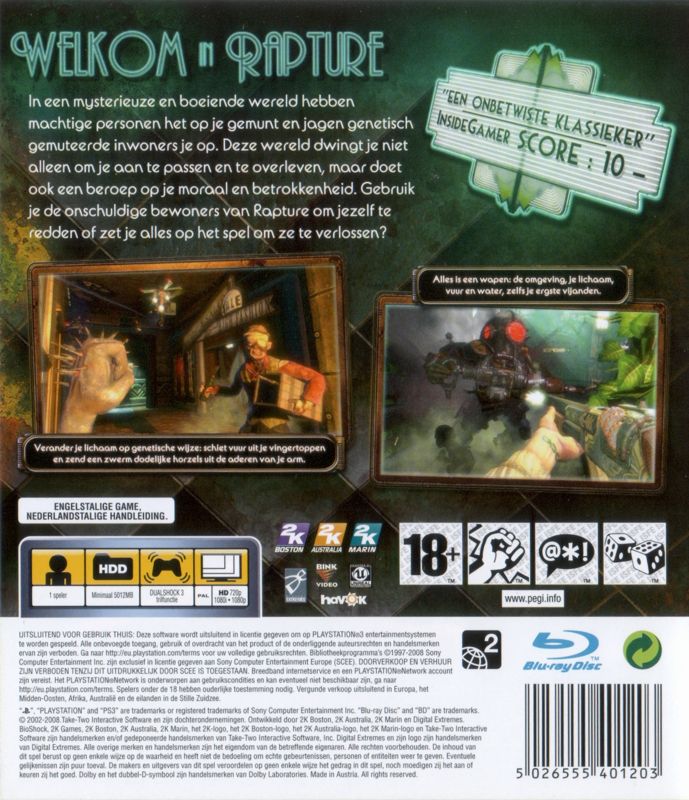 Other for BioShock (PlayStation 3): Keep Case - Back