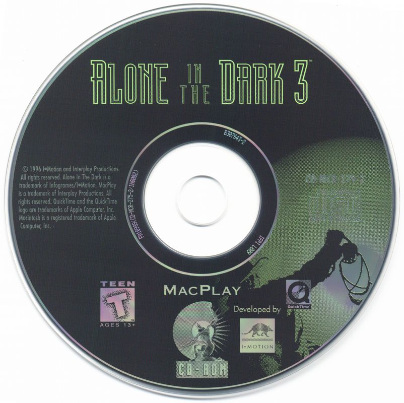 Media for Alone in the Dark: The Trilogy 1+2+3 (Macintosh): Alone in the Dark 3 Disc
