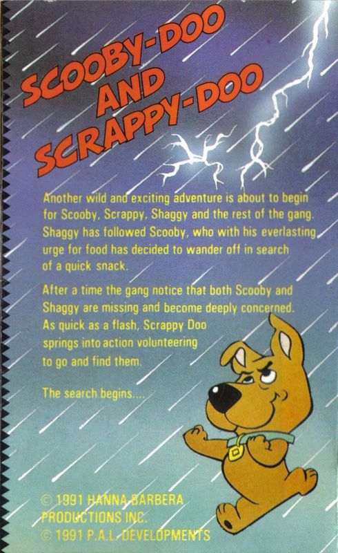 Inside Cover for Scooby-Doo and Scrappy-Doo (ZX Spectrum)