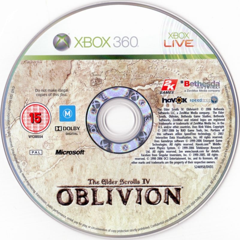 Media for BioShock & The Elder Scrolls IV: Oblivion Bundle (Xbox 360): Oblivion Disc