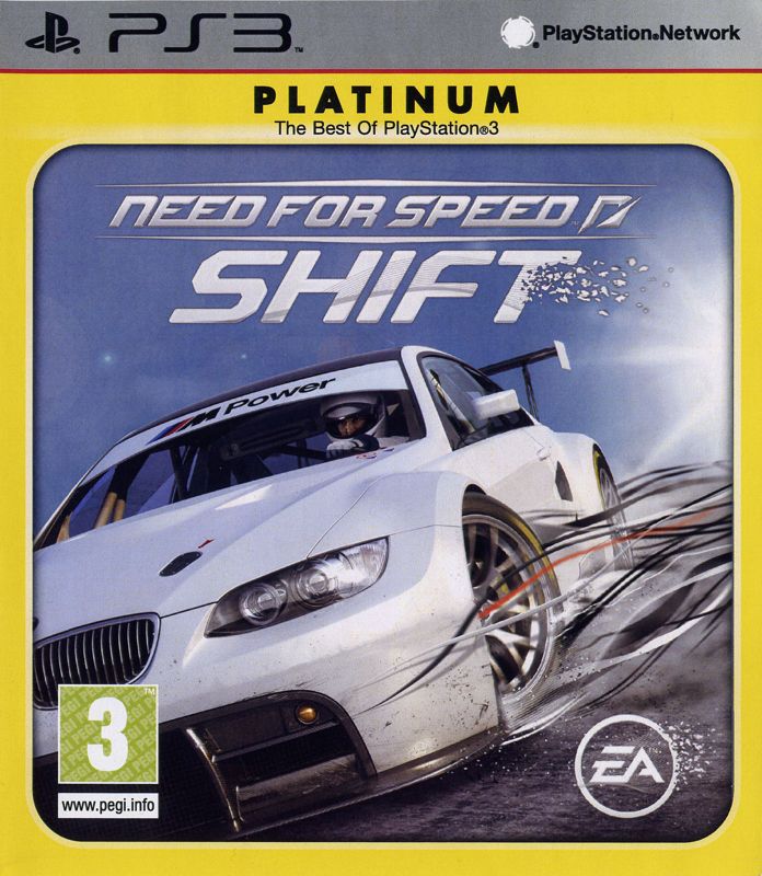 Front Cover for Need for Speed: Shift (PlayStation 3) (Platinum release)