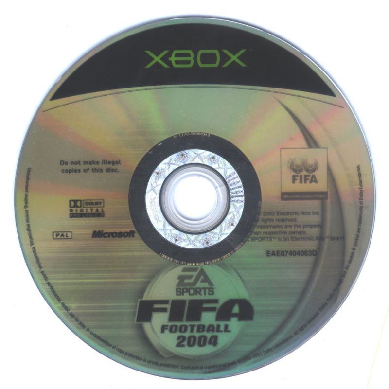 Media for FIFA Soccer 2004 (Xbox)