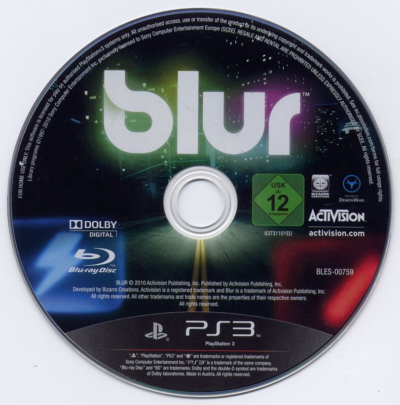 Media for Blur (PlayStation 3)
