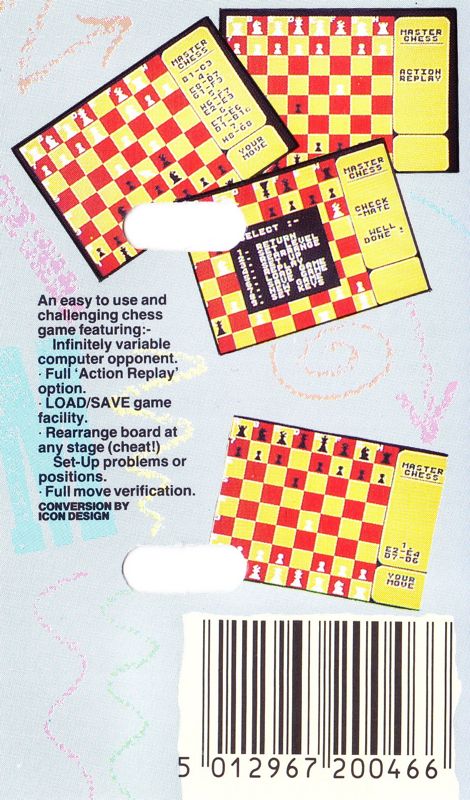 Back Cover for Master Chess (ZX Spectrum)