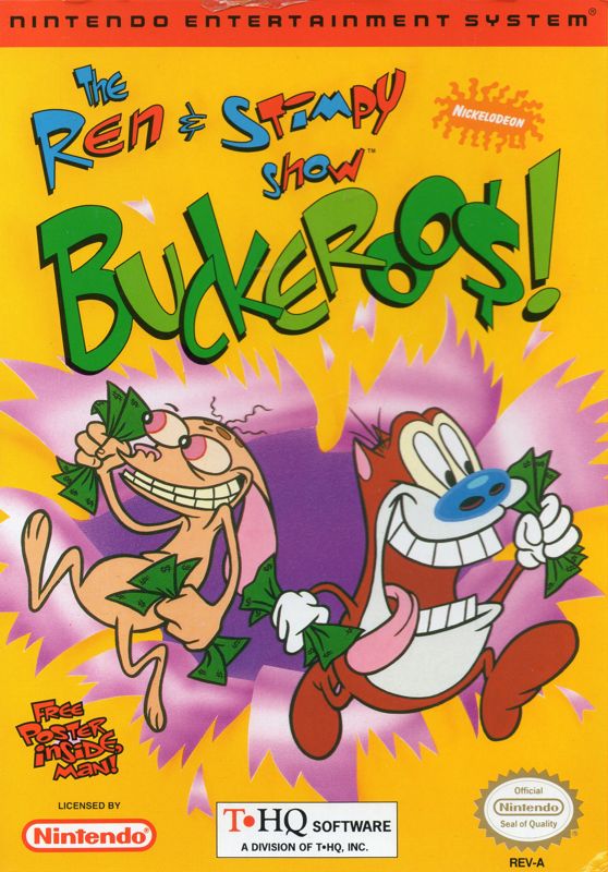 Front Cover for The Ren & Stimpy Show: Buckeroo$! (NES)