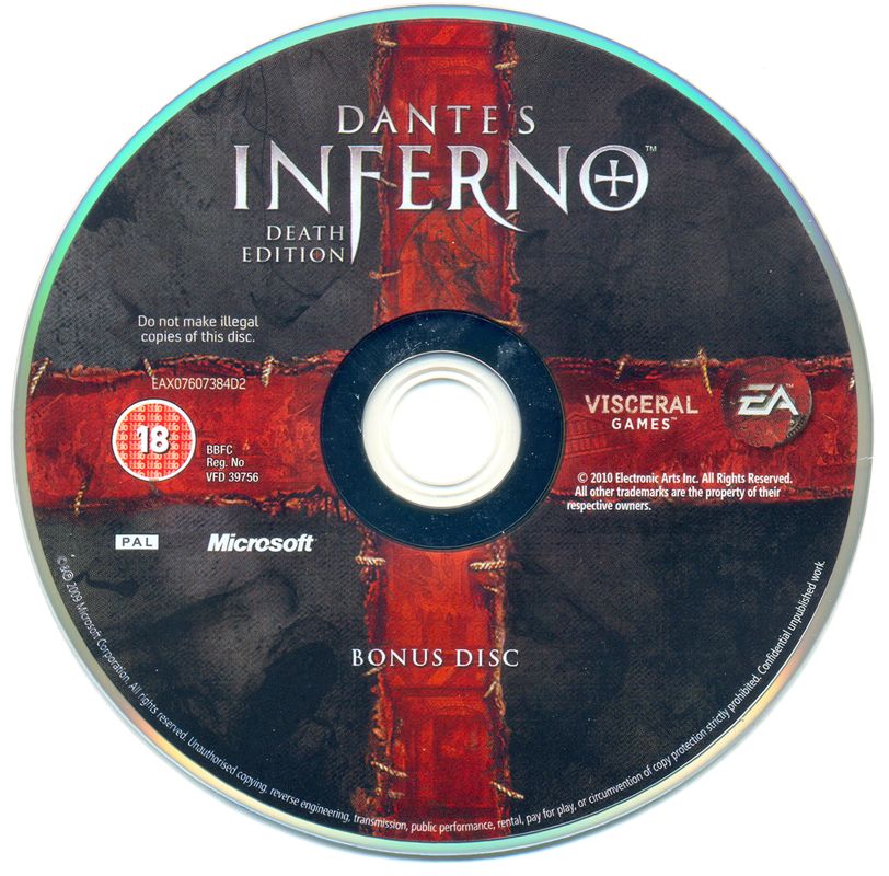 Media for Dante's Inferno (Death Edition) (Xbox 360): Bonus disc