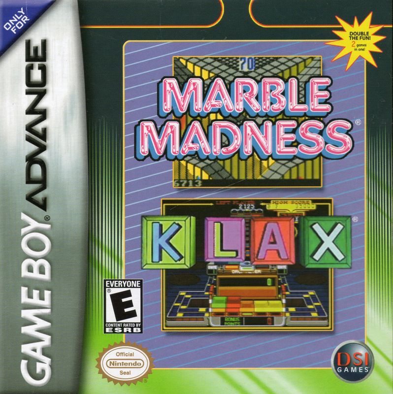 Front Cover for Marble Madness / Klax (Game Boy Advance)