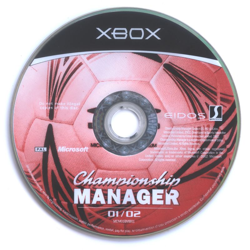 Media for Championship Manager: Season 01/02 (Xbox)