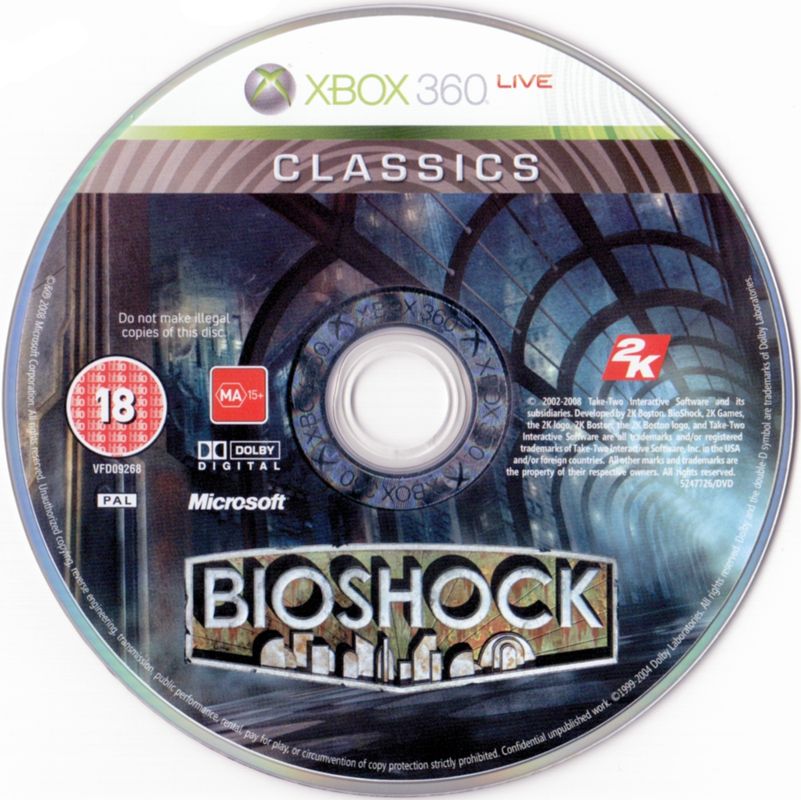 Media for BioShock & The Elder Scrolls IV: Oblivion Bundle (Xbox 360): BioShock Disc