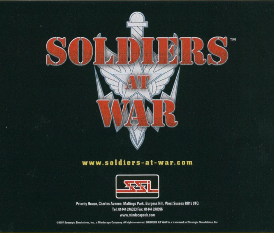 Other for Soldiers at War (Windows): Jewel Case Back