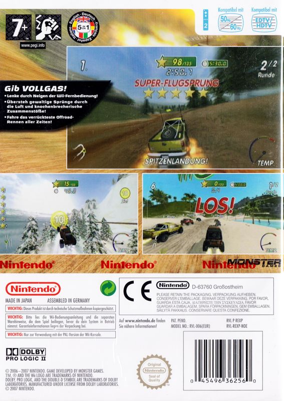 Back Cover for Excite Truck (Wii)