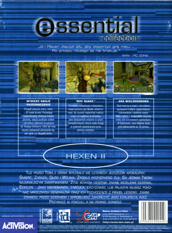 Hexen II cover or packaging material - MobyGames