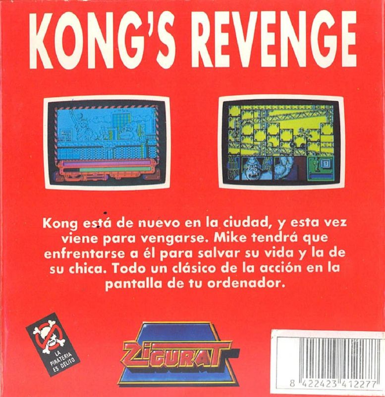 Back Cover for Kong's Revenge (Amstrad CPC)