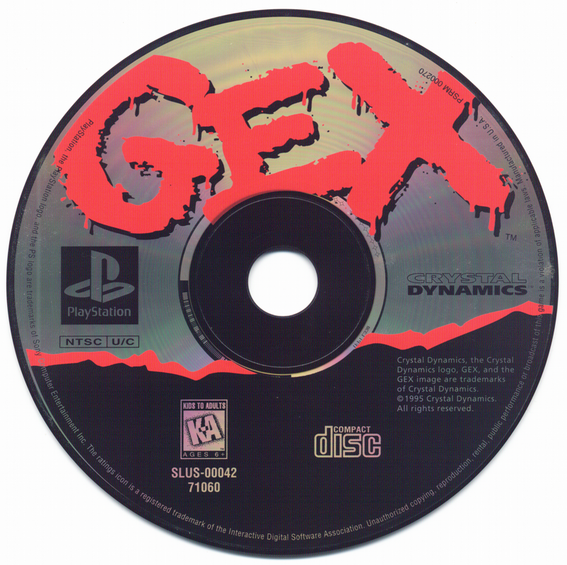 Media for Gex (PlayStation)