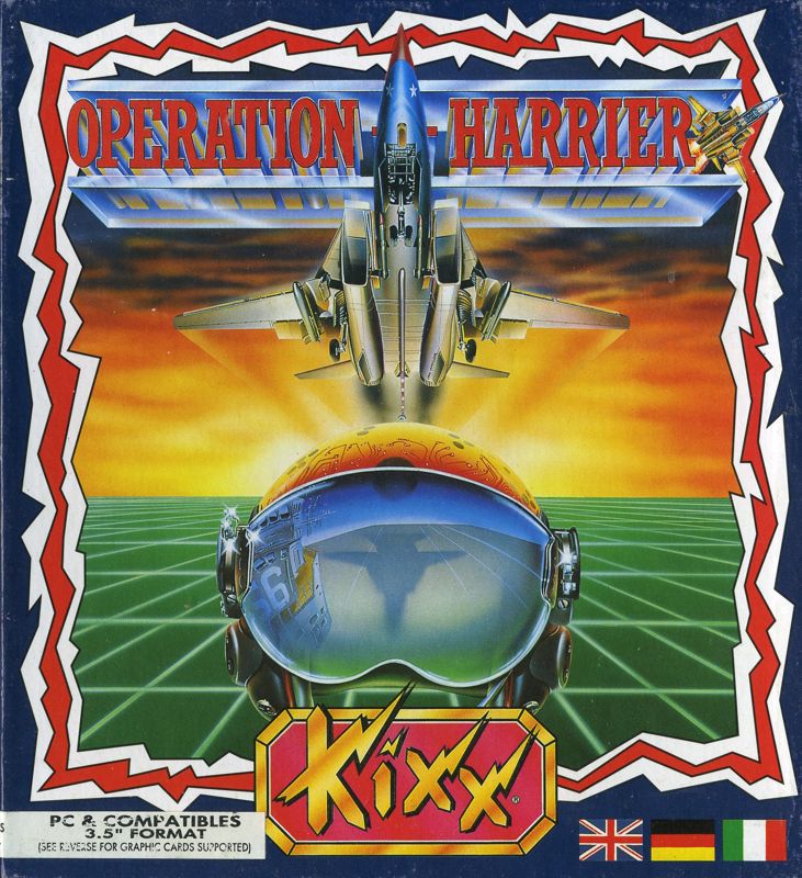 Front Cover for Operation Harrier (DOS) (Kixx release)