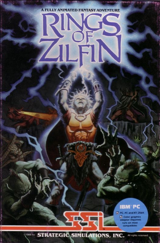 Front Cover for Rings of Zilfin (DOS)