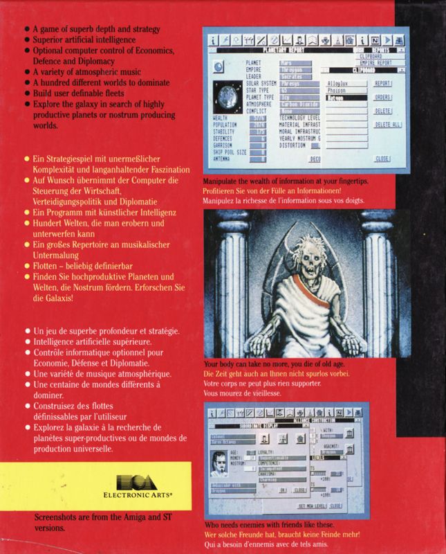Back Cover for Imperium (DOS)