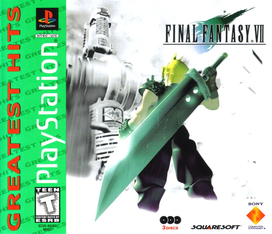 Front Cover for Final Fantasy VII (PlayStation) (Greatest Hits release)