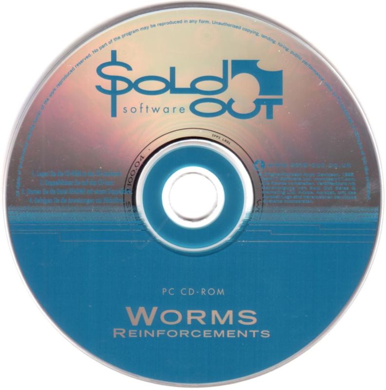 Media for Worms: Reinforcements (DOS) (SoldOut Software release)