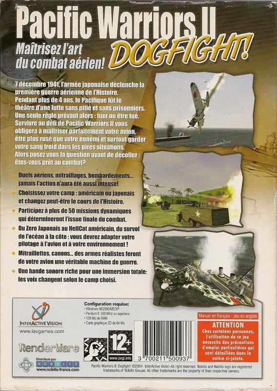 Back Cover for Dogfight: Battle for the Pacific (Windows) (Titanium release)