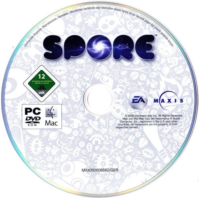 Media for Spore (Macintosh and Windows)