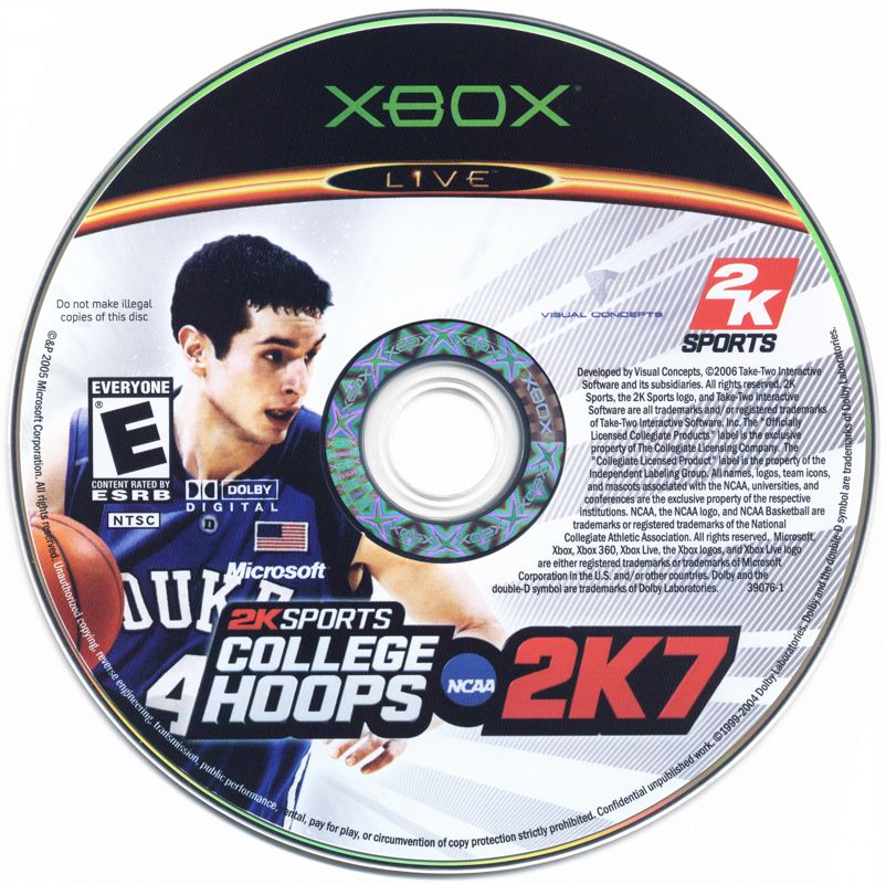 Media for College Hoops NCAA 2K7 (Xbox)