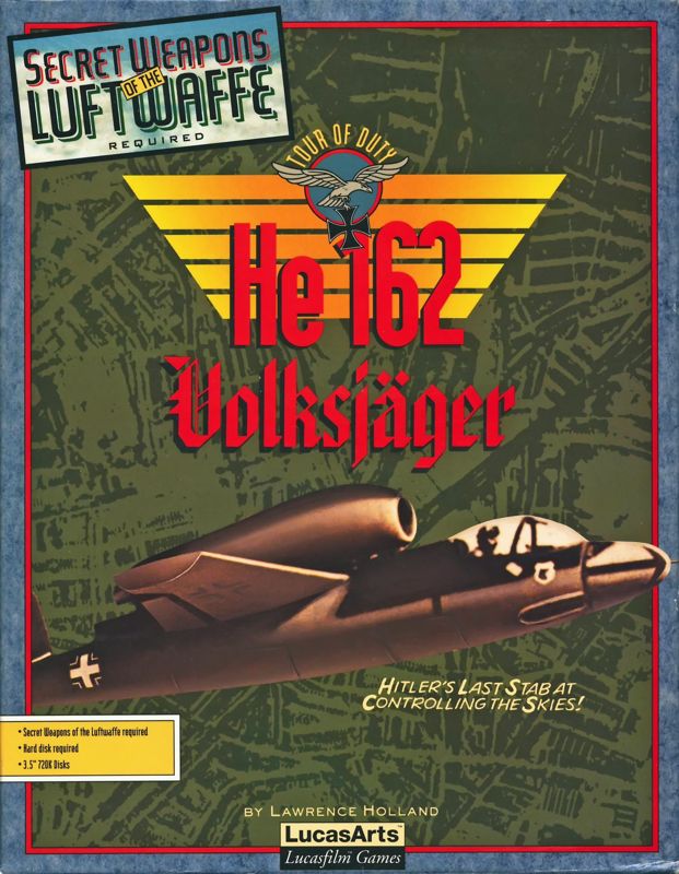 Front Cover for He 162 Volksjäger Tour of Duty (DOS) (3.5" Disk release)
