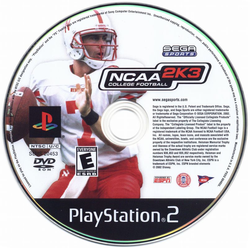 Media for NCAA College Football 2K3 (PlayStation 2)