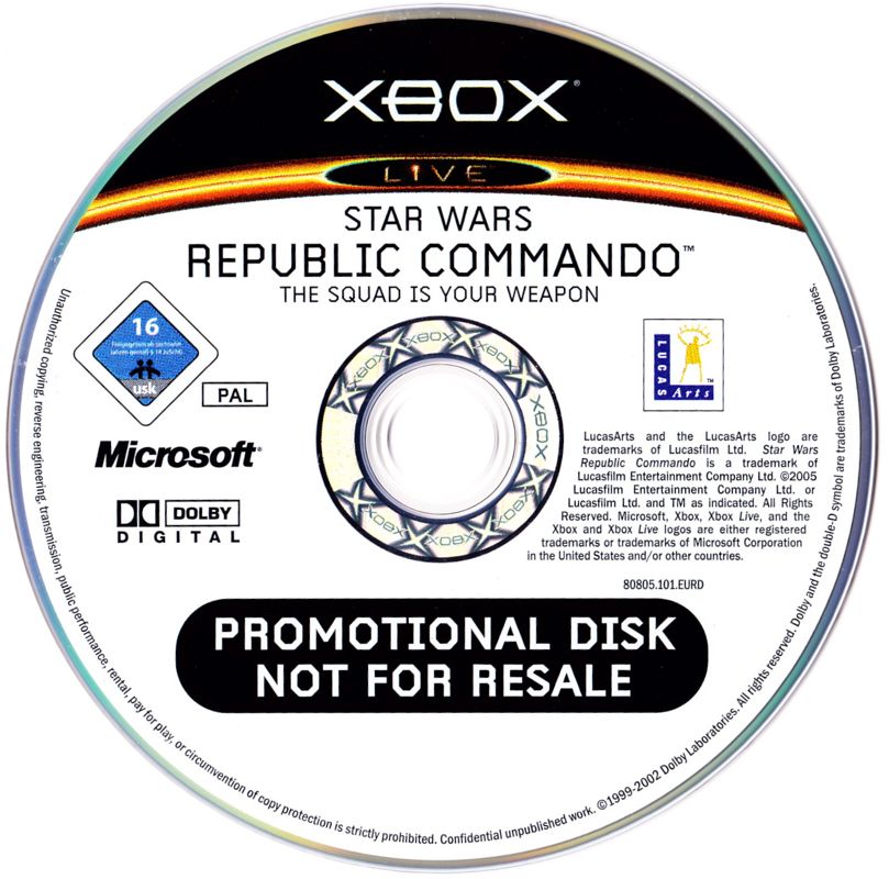 Media for Star Wars: Republic Commando (Xbox)