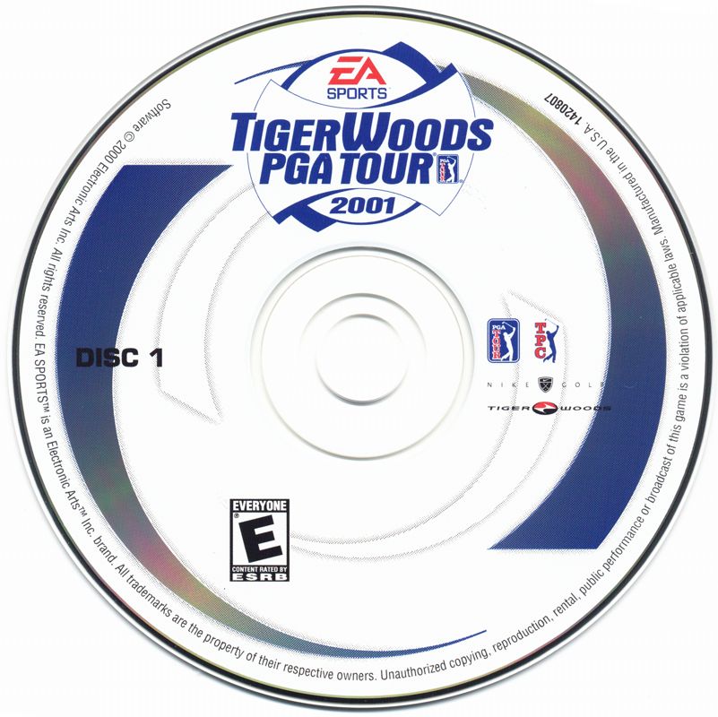 Media for Tiger Woods PGA Tour 2001 (Windows): Disc 1