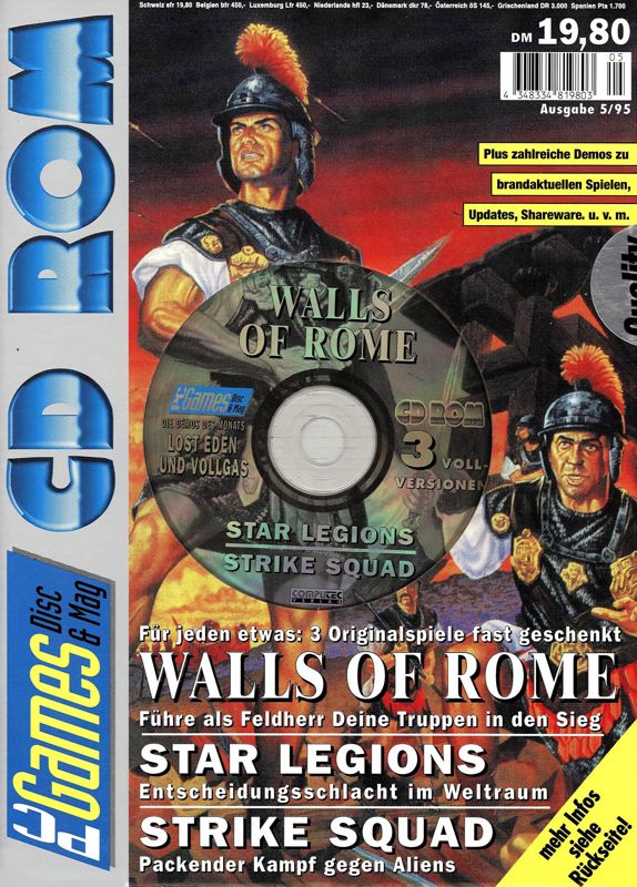 Front Cover for Walls of Rome, Star Legions & Strike Squad (DOS) (PC Games CD-ROM Edition 05/1995 covermount)