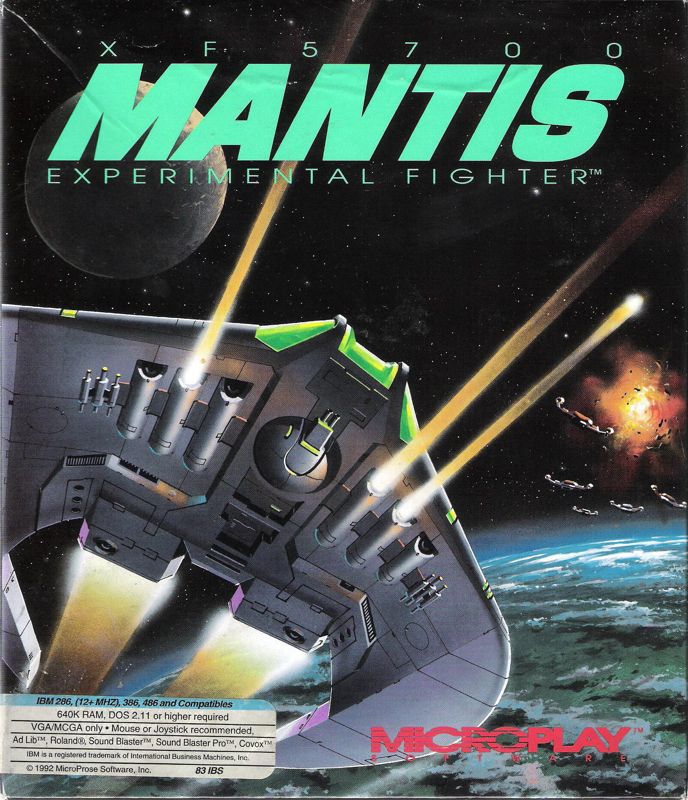Front Cover for XF5700 Mantis Experimental Fighter (DOS)