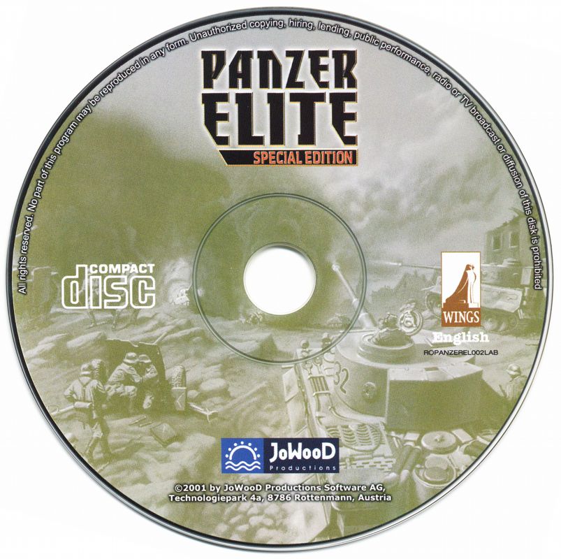Media for Panzer Elite: Special Edition (Windows): Game disc