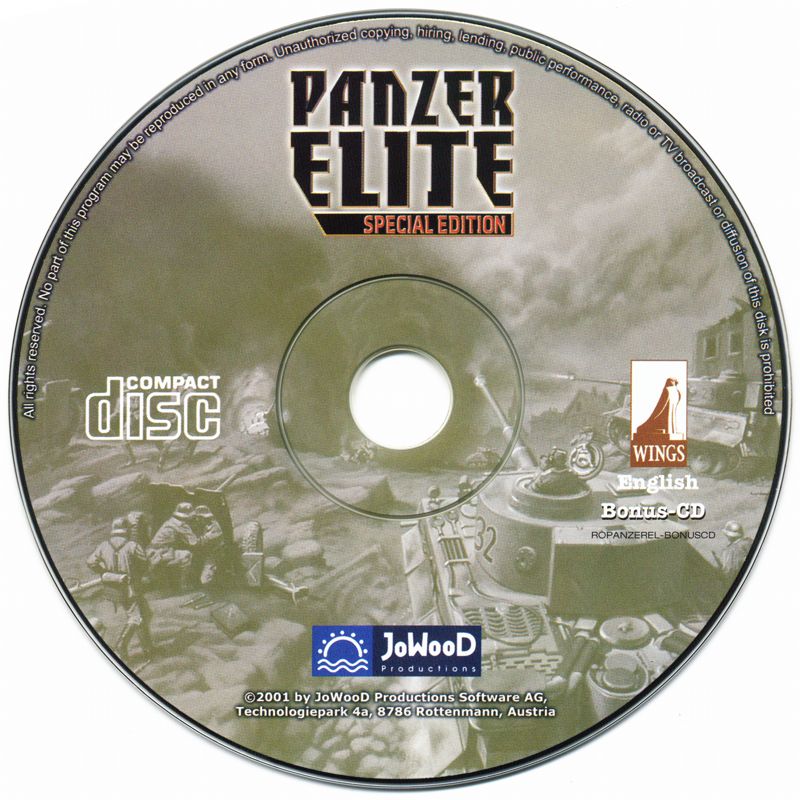 Media for Panzer Elite: Special Edition (Windows): Bonus disc