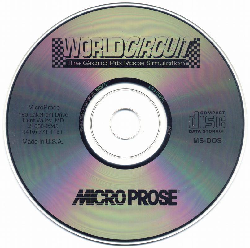 Media for World Circuit (DOS) (CD-ROM release alternate cover design)