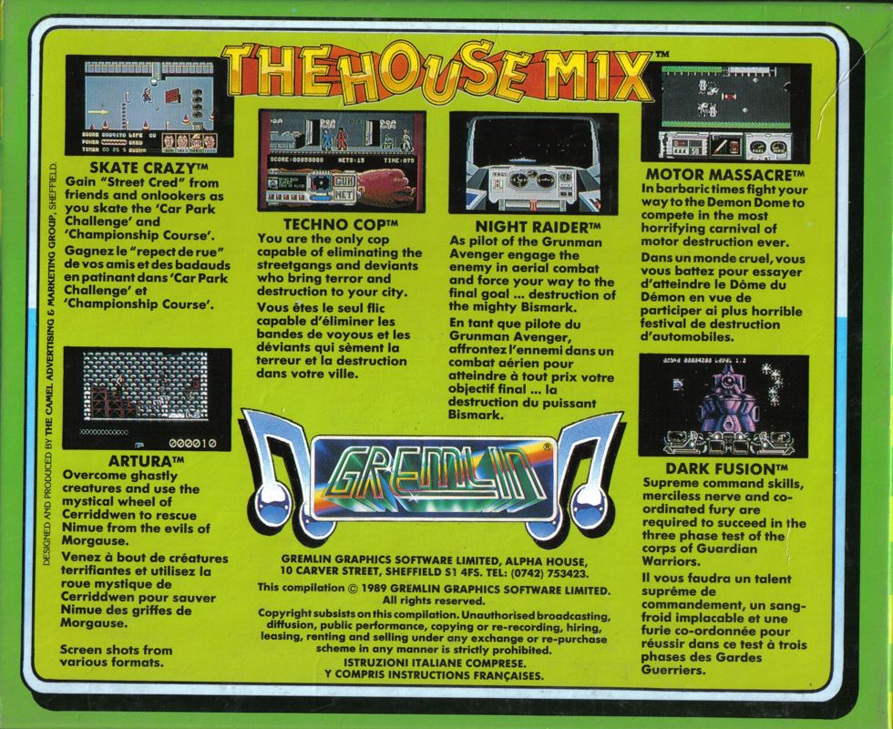 Back Cover for The House Mix (ZX Spectrum)