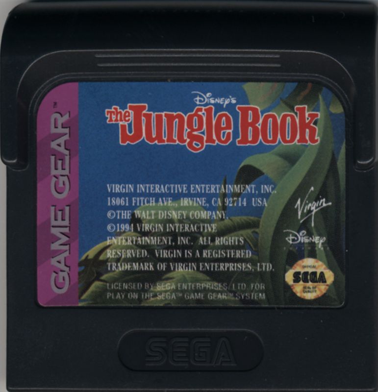 Media for The Jungle Book (Game Gear) (Virgin release)