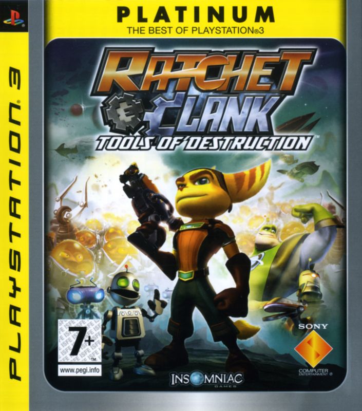 Front Cover for Ratchet & Clank Future: Tools of Destruction (PlayStation 3) (Platinum release)