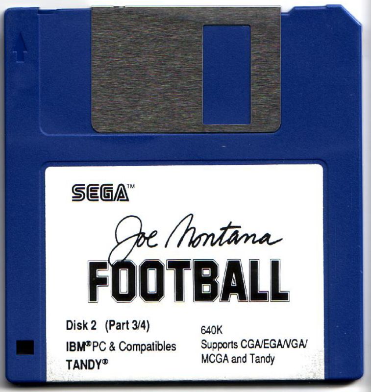 Media for Joe Montana Football (DOS): Disk 2/2